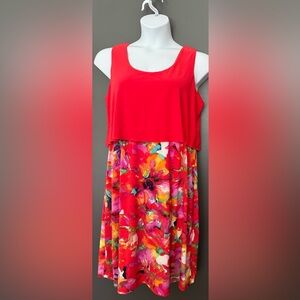 Nina Leonard Bold Red Top